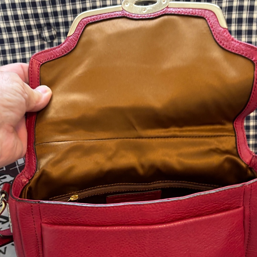 Coach Madison Sadie red top handle satchel - Picture 9 of 12